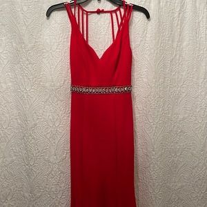 Red B Darlin Dress with Jewel Belt